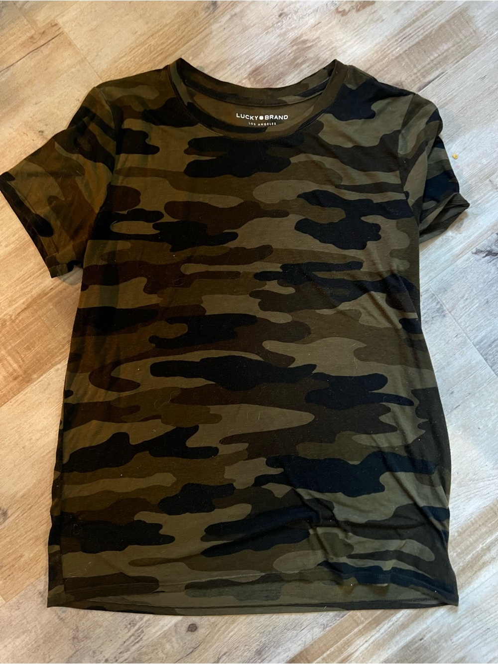 Lucky Brand' Olive Green Camo Short Sleeve Tee